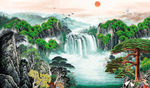 山水背景墙