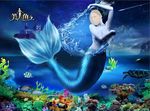 美人鱼PSD高清大图壁画