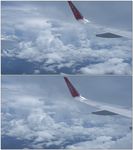 飞机高空白云