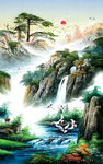 油画山水