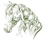 硅藻泥矢量 马