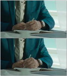 商务人士记录写字签名