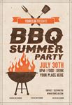 BBQ烧烤手绘派对海报