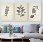北欧简约复古树叶装饰画