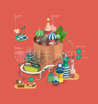 俄罗斯酒茶饮料餐厅玩具度假插图