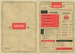手绘复古简约餐厅菜单