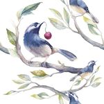 小鸟矢量印花图案