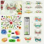 手绘鲜花插花水彩画