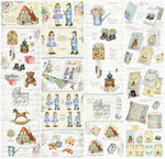 欧式古典孩童服饰玩具装饰水彩画