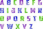 艺术花纹英文字母
