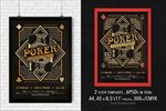 方块k扑克创意海报扑克之夜
