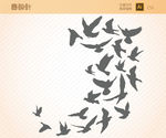 鸟群矢量图