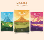 精致矢量手机创意锁屏图案