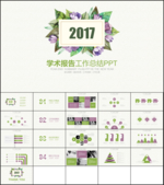 花纹简约学术报告培训报告PPT