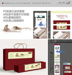 茶叶包装展开图及效果图