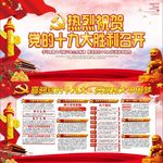 热烈祝贺党的十九大胜利召开展板