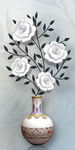 玄关花瓶浮雕花