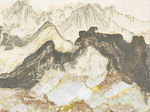 中式水墨山水大理石石纹纹理背景