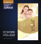 金色高端月子会所展板海报