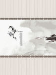 山水画移门图案