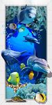 3D立体海底世界海豚玄关背景墙