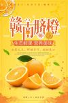 赣南脐橙橙色橙汁水果美食卡通海