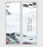 中式意境山水移门