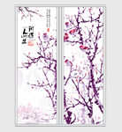 花鸟艺术画移门