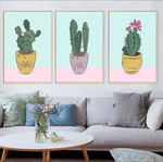 简约北欧植物仙人掌装饰画