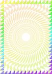 黄绿 环保证书纹