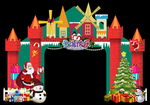 卡通游乐园圣诞节大门装饰门头