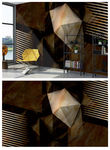 北欧现代立体几何3D客厅背景墙