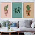小清新植物装饰画仙人掌客厅装饰