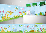 儿童卡通背景墙