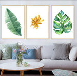 北欧风格绿植水彩绿叶装饰画