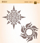 部落抽象纹身矢量图