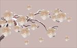 花卉背景墙装饰画