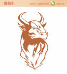 牛头CDR标志刺青矢量图
