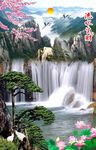 流水生财竖幅