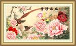 花鸟牡丹图