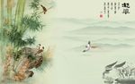中式花鸟梅兰竹菊图