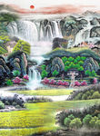国画山水玄关