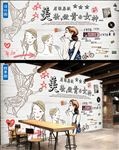 美容背景墙