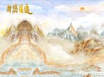 金色大理石山水石纹纹理公装素材