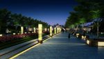 道路夜景效果图