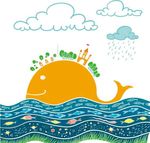 可爱卡通海洋图案
