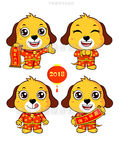 狗年春节可爱狗宝拜年2018