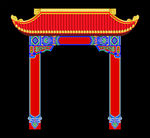中式婚礼拱门-龙门架