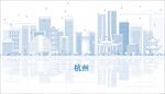 矢量城市 插画城市 城市线稿