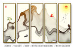 新中式装饰画抽象水墨画